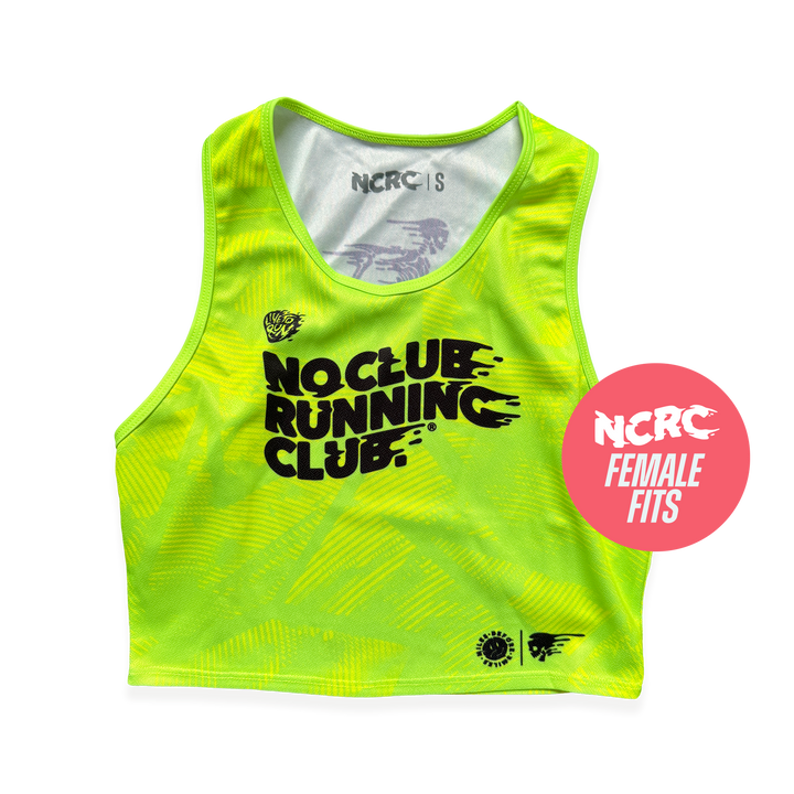 NCRC Essentials V2: Female Fits - Crop Training Singlet - Lemon & Lime
