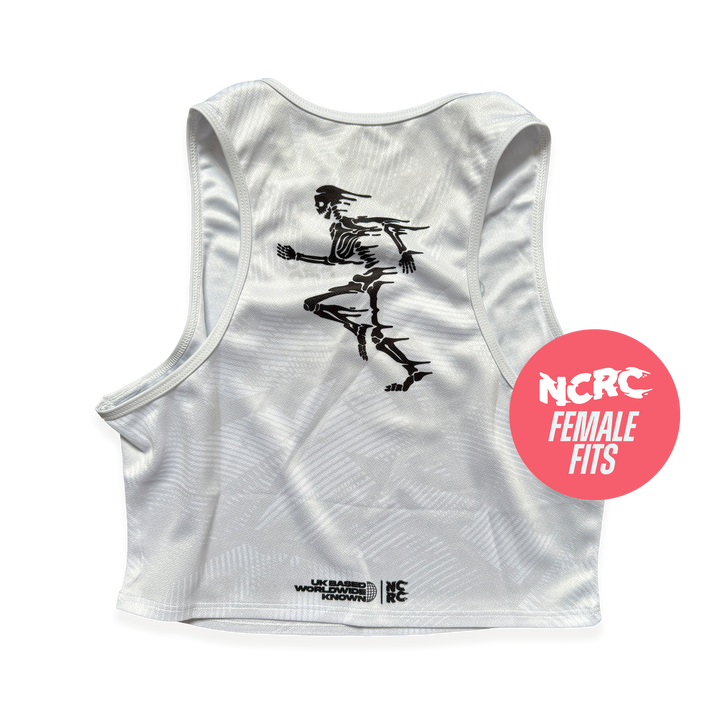 NCRC Essentials V2: Female Fits - Crop Training Singlet - White