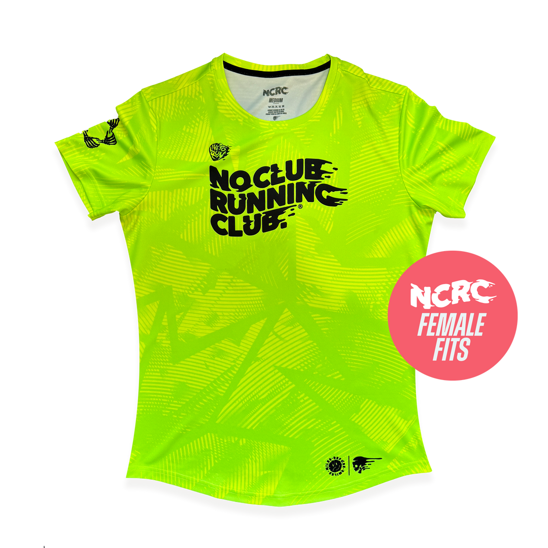 NCRC Essentials V2: Female Fits -  Short Sleeve Training Jersey - Fluro Lemon & Lime