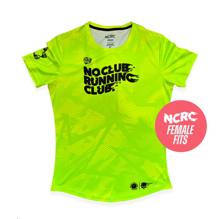 NCRC Essentials V2: Female Fits -  Short Sleeve Training Jersey - Fluro Lemon & Lime
