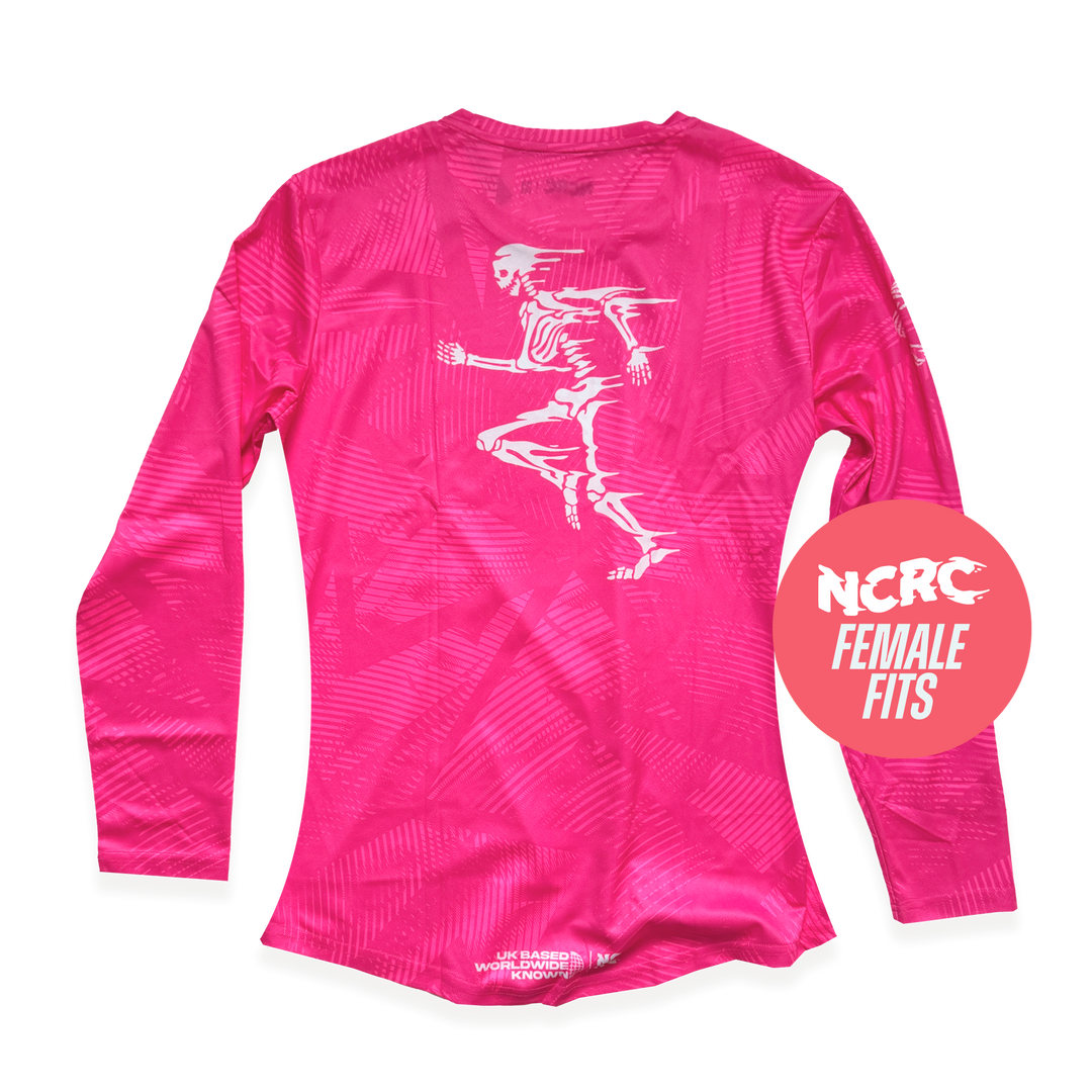 NCRC Essentials V2: Female Fits -  Long Sleeve Training Jersey - Fluro Pink