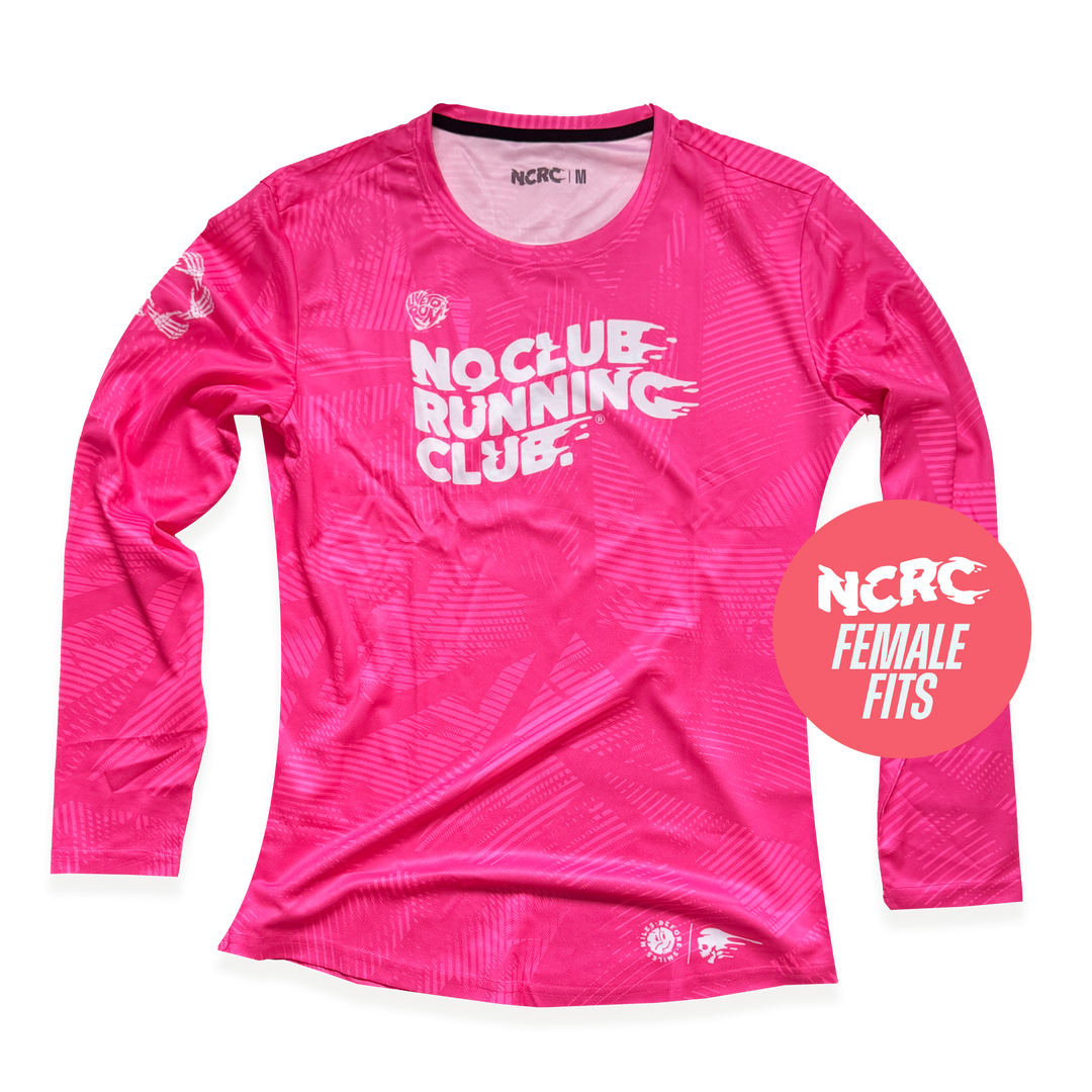NCRC Essentials V2: Female Fits -  Long Sleeve Training Jersey - Fluro Pink