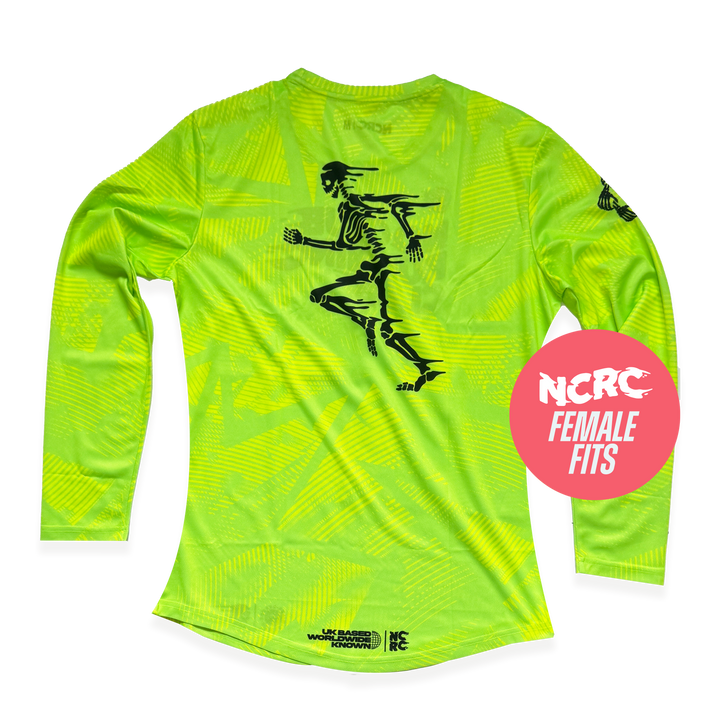 NCRC Essentials V2: Female Fits -  Long Sleeve Training Jersey - Fluro Lemon & Lime