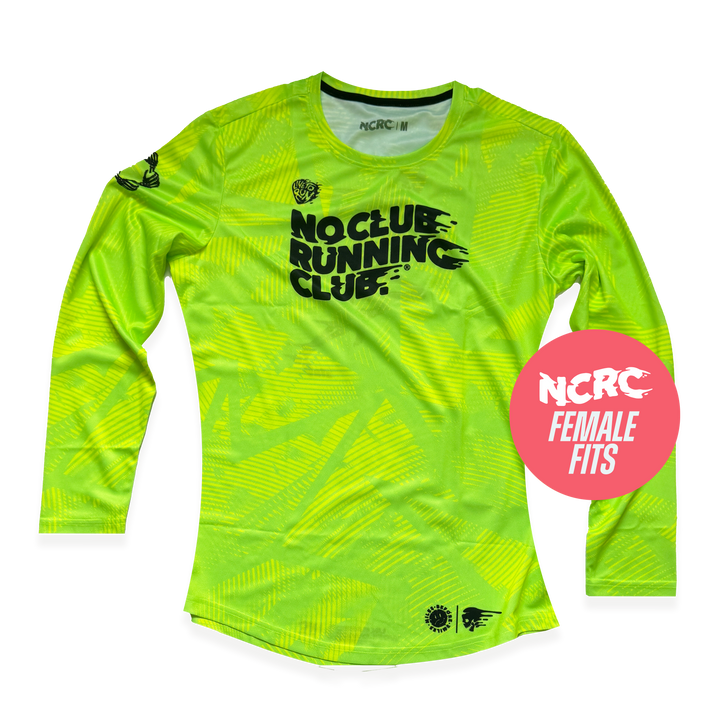 NCRC Essentials V2: Female Fits -  Long Sleeve Training Jersey - Fluro Lemon & Lime