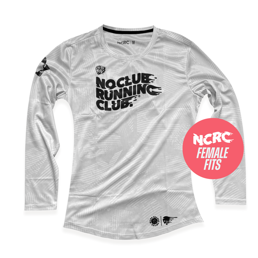 NCRC Essentials V2: Female Fits -  Long Sleeve Training Jersey - White