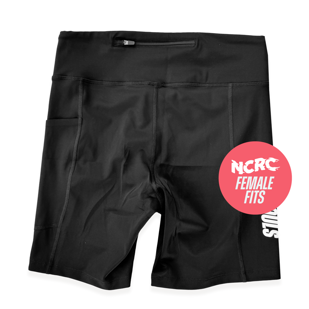 NCRC: Female Fits:  Lycra Half Racing Tights - Black