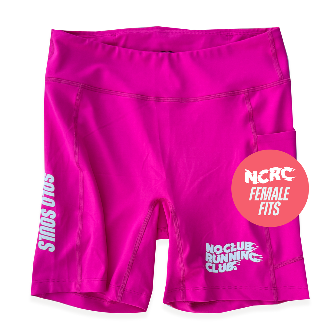 NCRC: Female Fits:  Lycra Half Racing Tights - Magenta