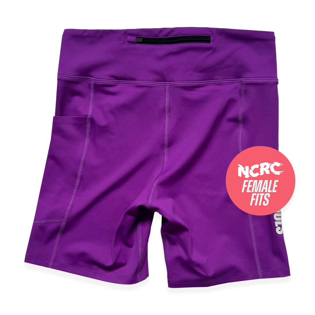 NCRC: Female Fits:  Lycra Half Racing Tights - Purple