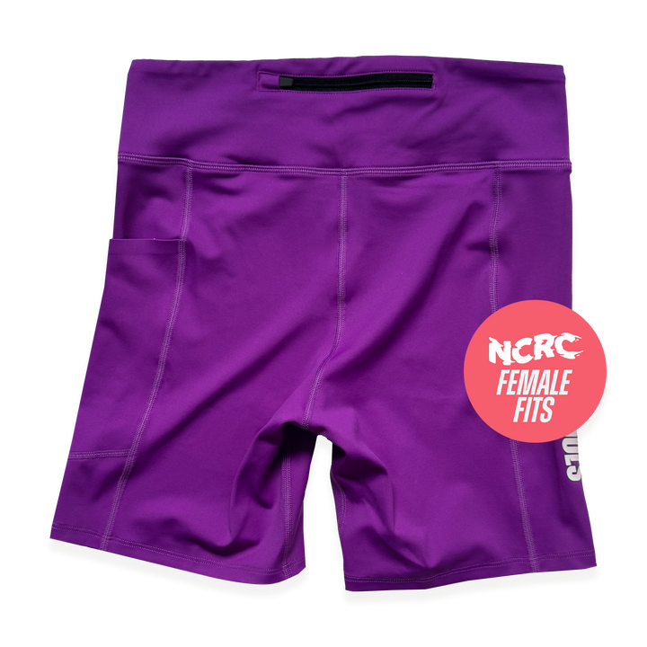 NCRC: Female Fits:  Lycra Half Racing Tights - Purple