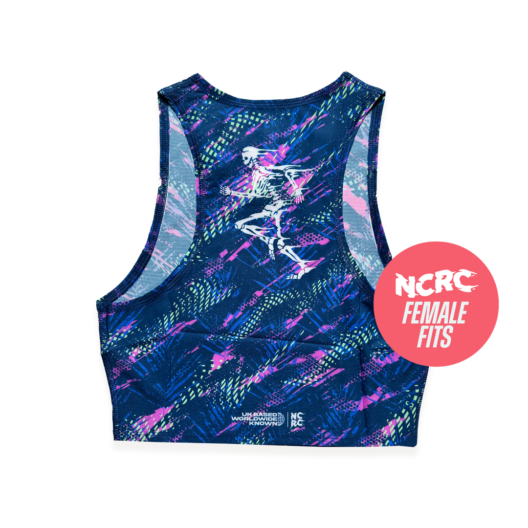 NCRC + : Female Fits -  Crop Race Day Singlet - Blue/Mint/Purple/Navy