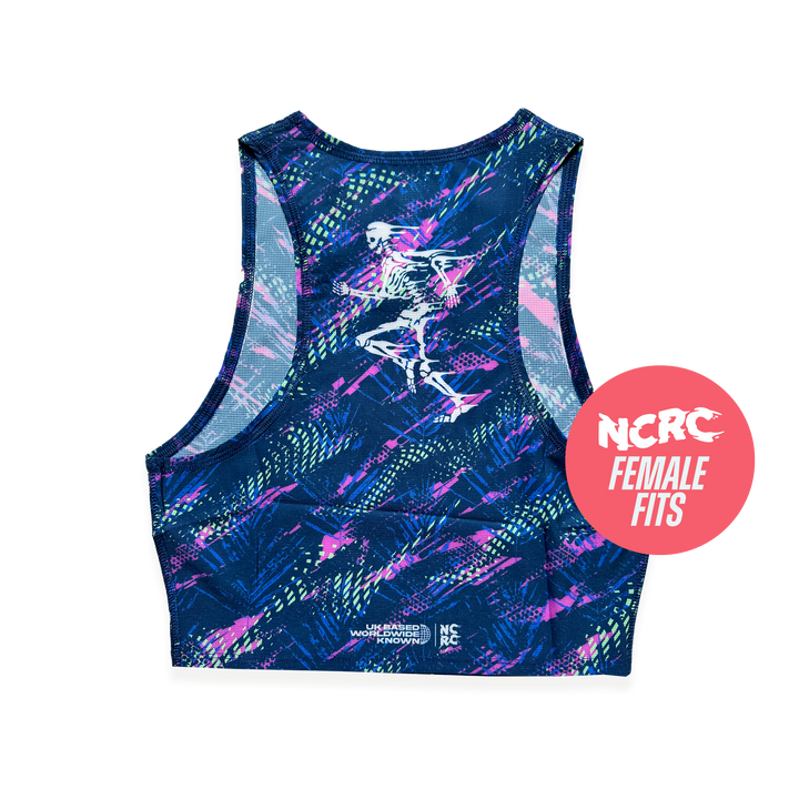 NCRC + : Female Fits -  Crop Race Day Singlet - Blue/Mint/Purple/Navy