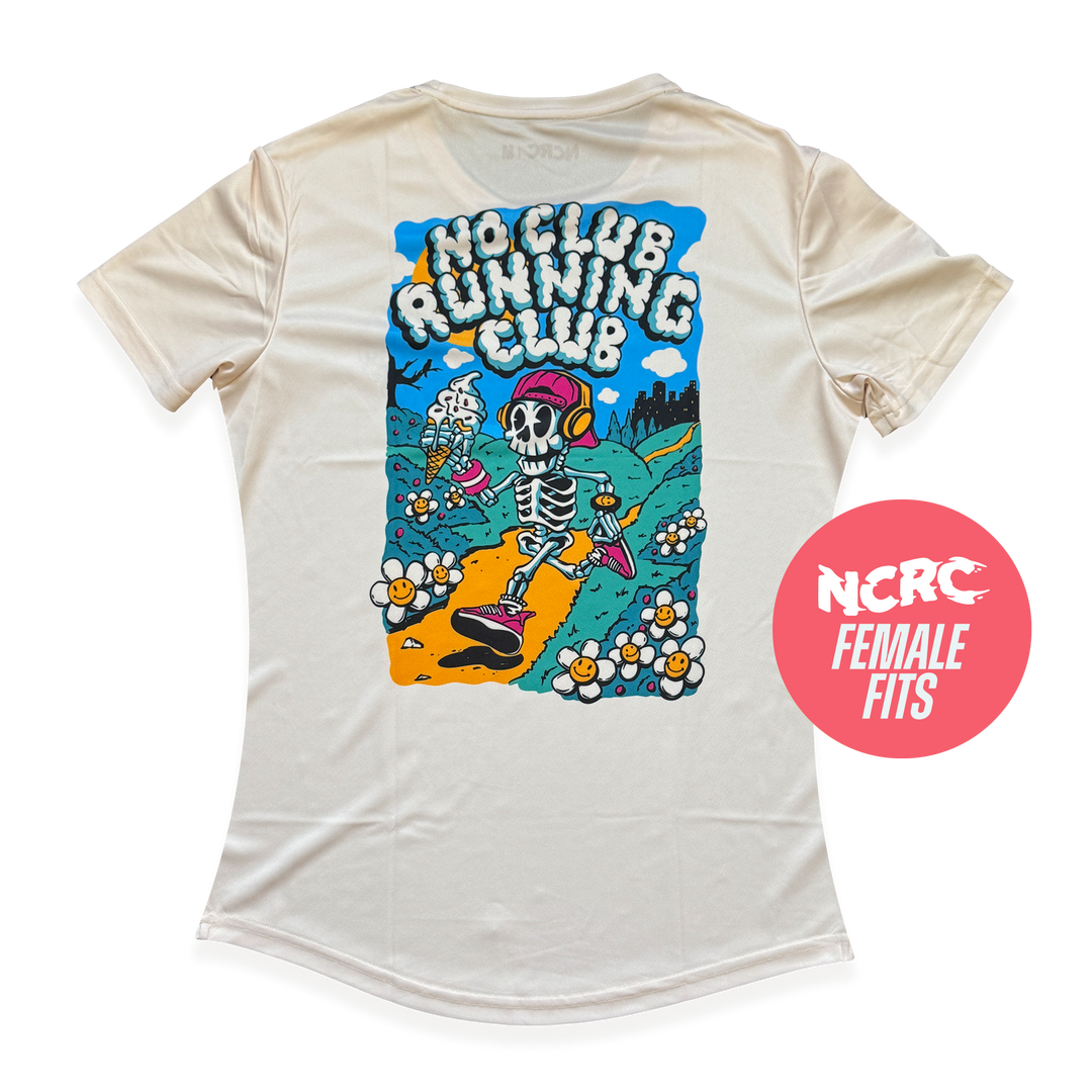 NCRC Female Fits: Good Times - Short Sleeve Training Jersey - Vanilla Ice Cream