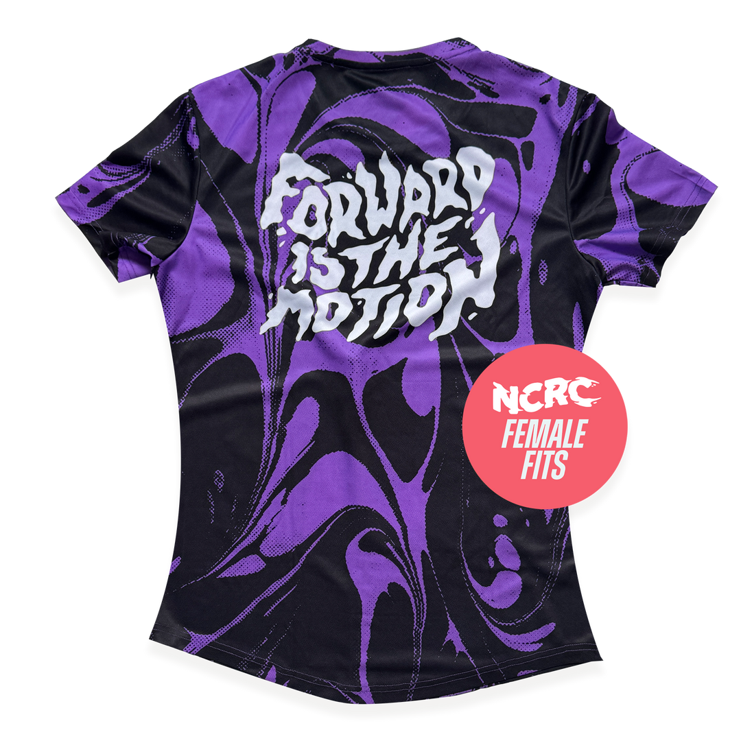 NCRC Female Fits: Liquid Motion - Short Sleeve Training Jersey - Purple/Black/White