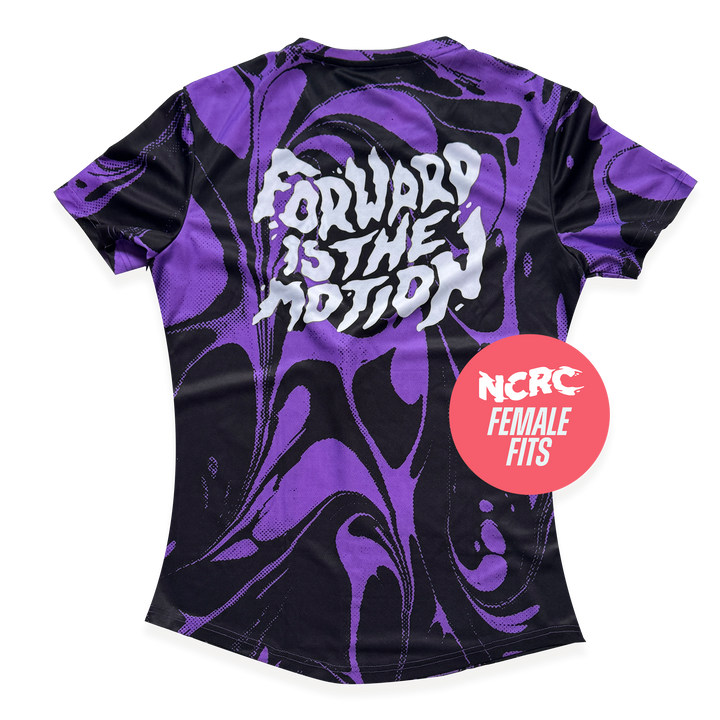 NCRC Female Fits: Liquid Motion - Short Sleeve Training Jersey - Purple/Black/White