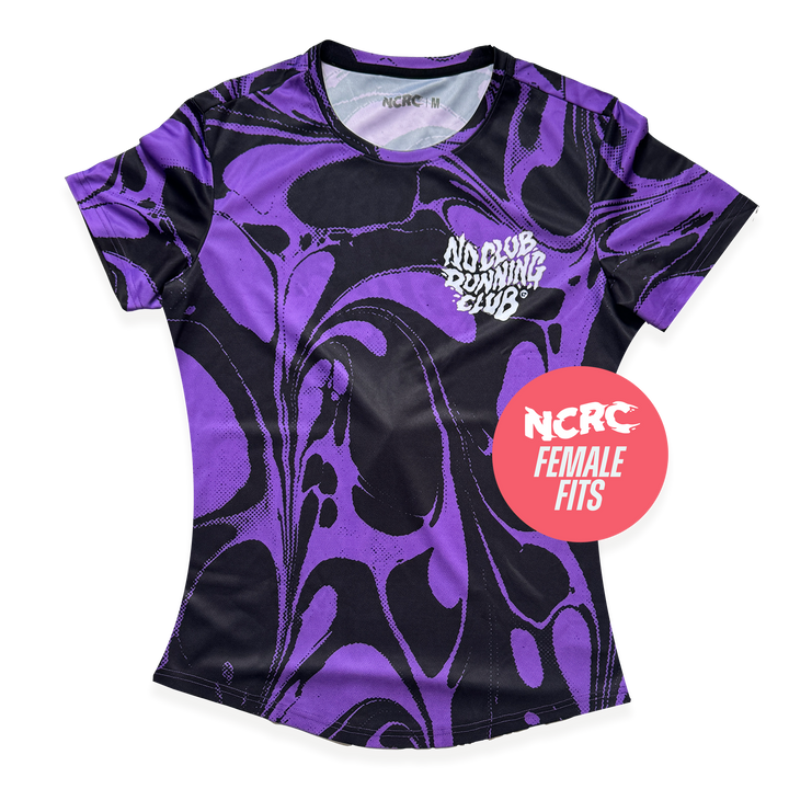 NCRC Female Fits: Liquid Motion - Short Sleeve Training Jersey - Purple/Black/White