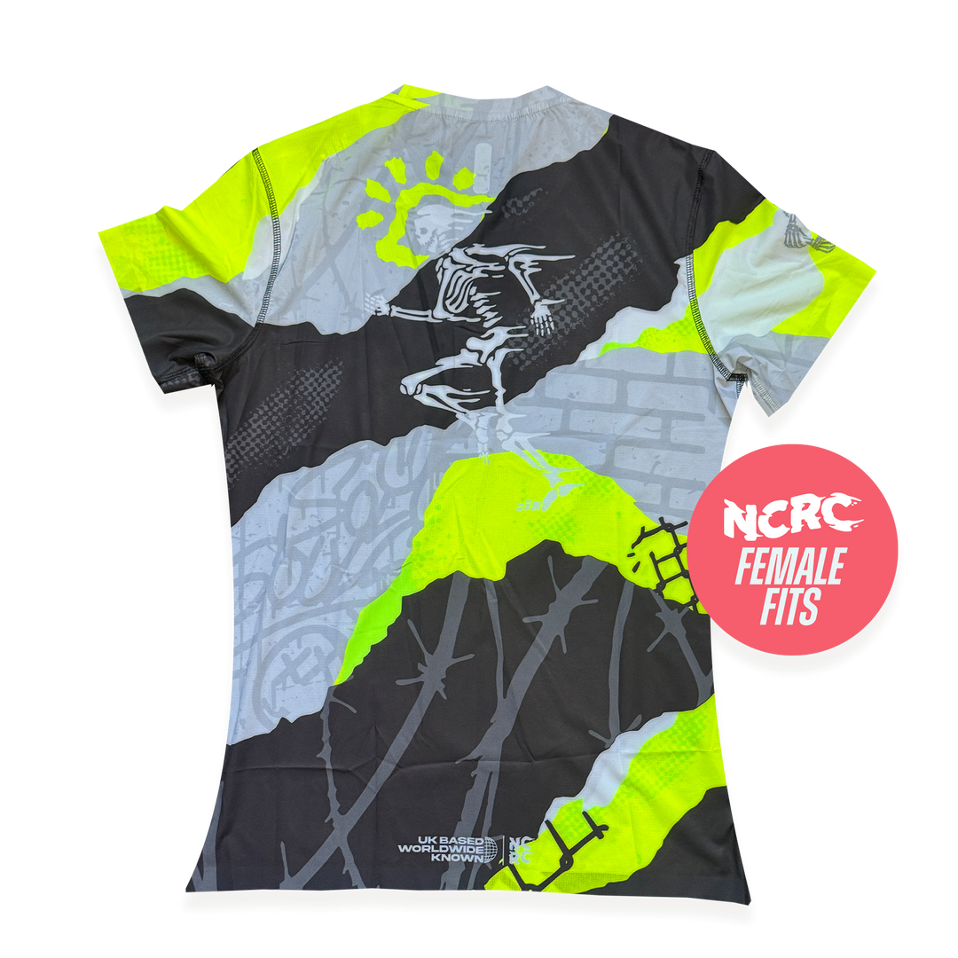 NCRC + : Female Fits -  Race Day Tee - Tore Up - Fluro Lemon & Lime