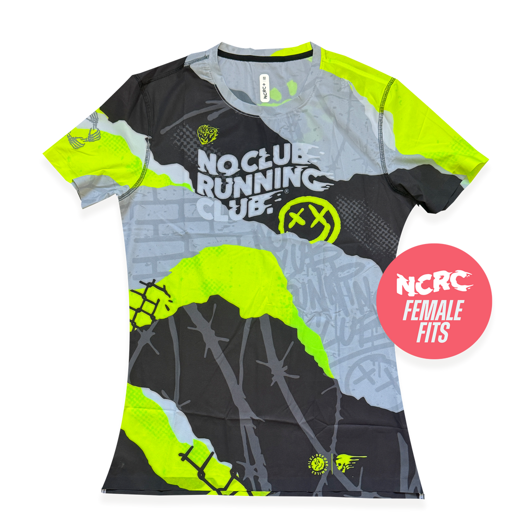 NCRC + : Female Fits -  Race Day Tee - Tore Up - Fluro Lemon & Lime