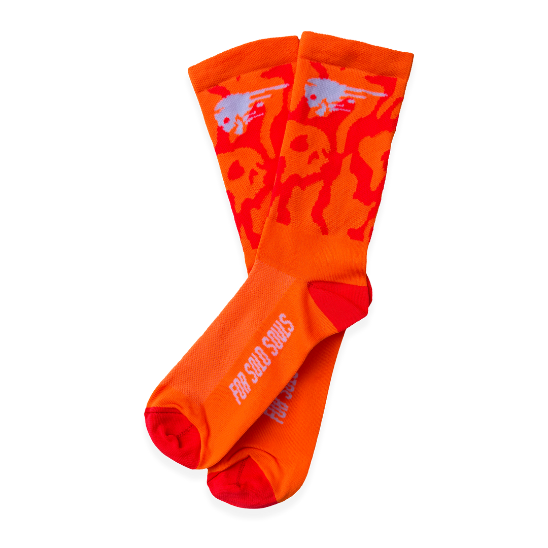 NCRC Running Socks - 2023 - NCRC Camo - Fluro Orange & Infared
