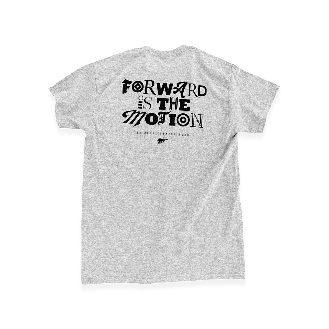 NCRC Unisex Fits:  Forward Is The Motion - Athletic Grey 100% Cotton Lifestyle T-Shirt