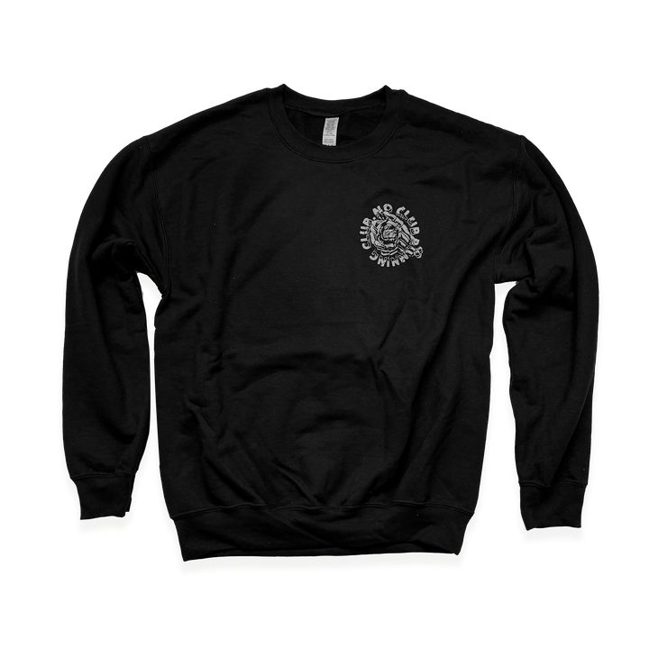 NCRC Unisex Fits:  STOPWATCH - Dryblend Crewneck Sweatshirt - Black