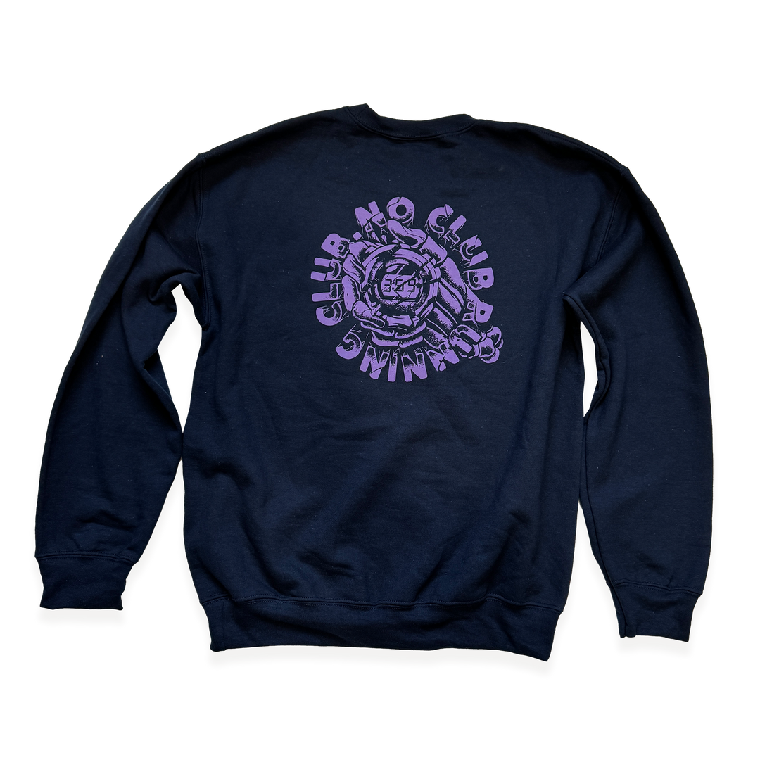 NCRC Unisex Fits:  STOPWATCH - Crewneck Sweatshirt - Navy