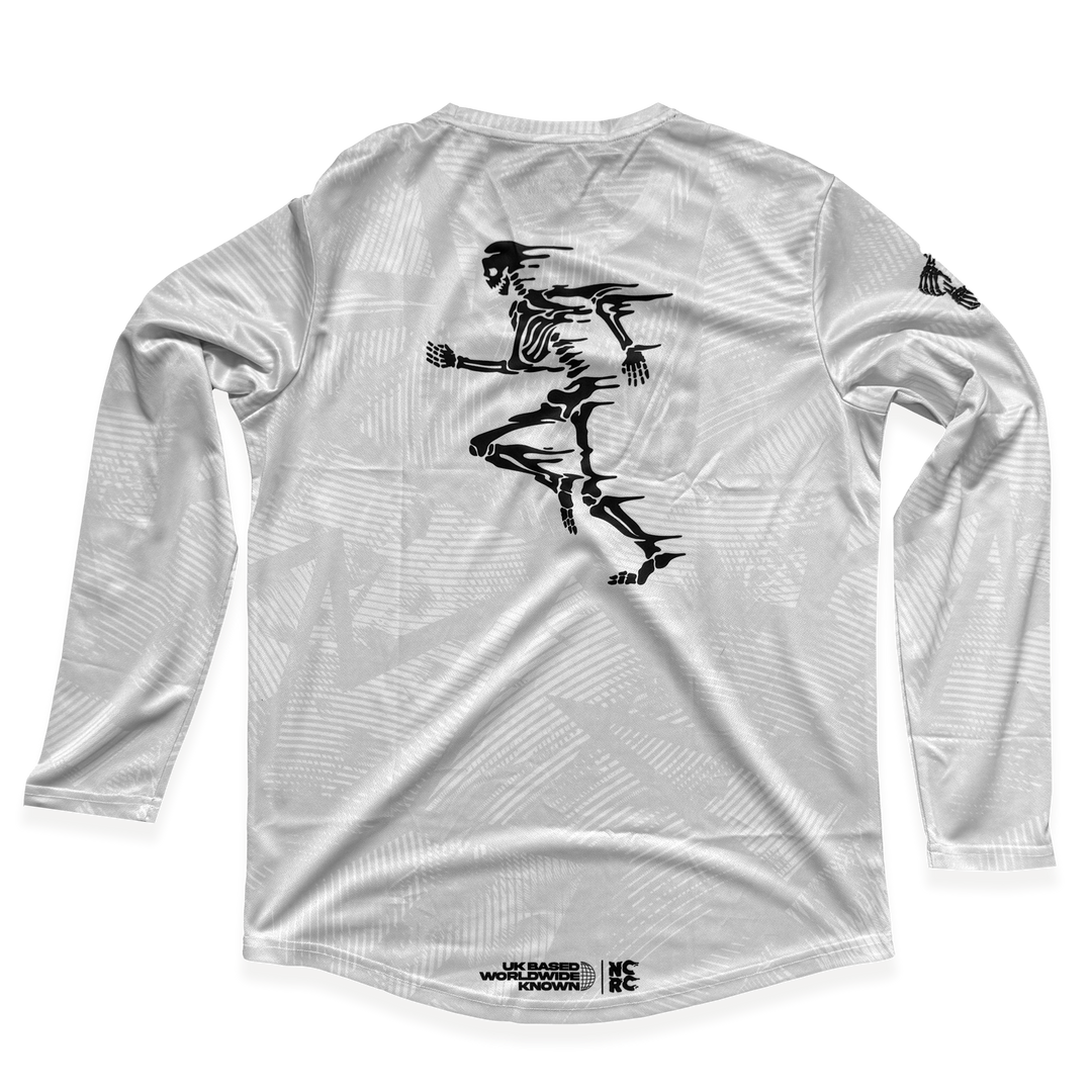 NCRC Essentials V2: Unisex Fits -  Long Sleeve Training Jersey - White