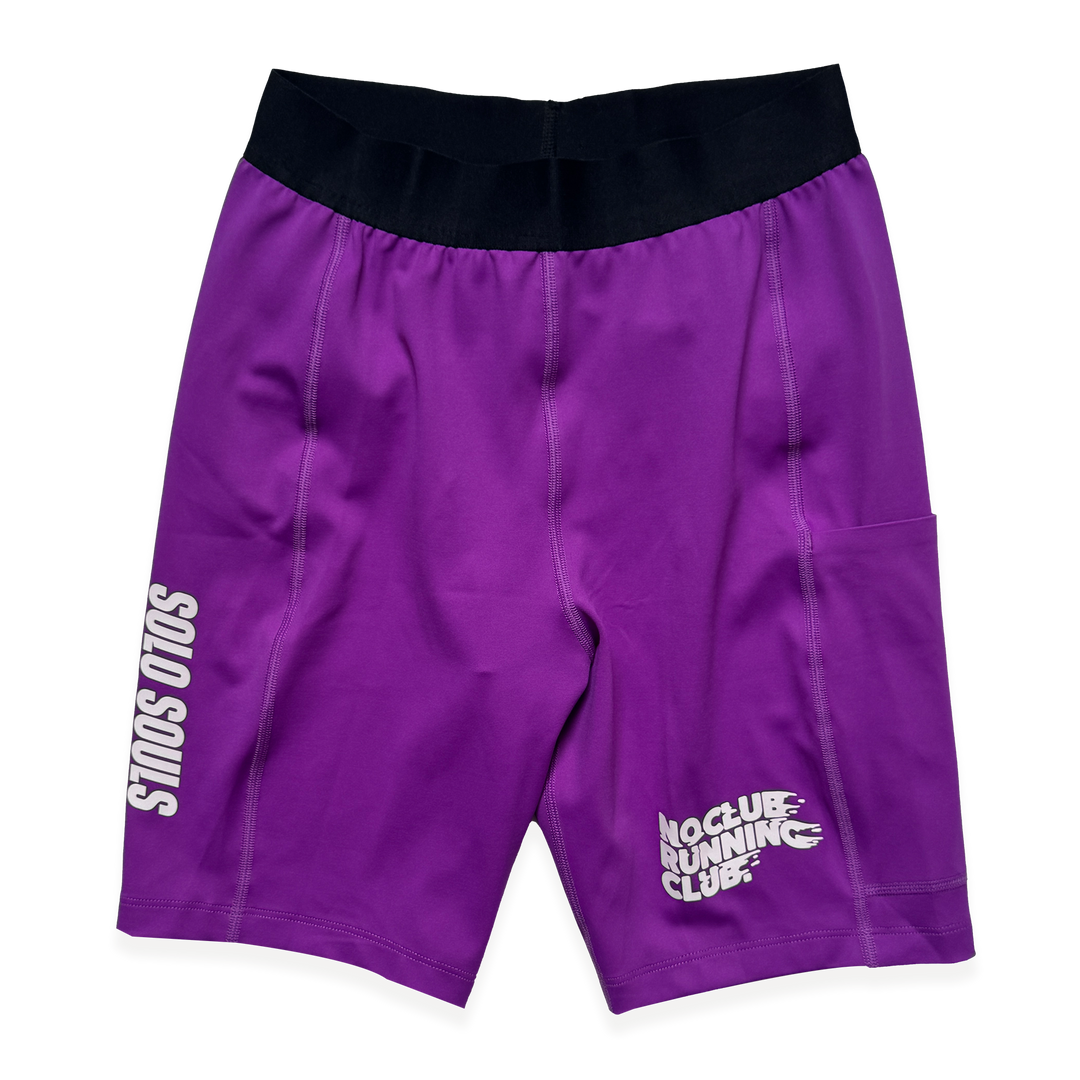 NCRC: Unisex  Fits:  Lycra Half Racing Tights - Purple