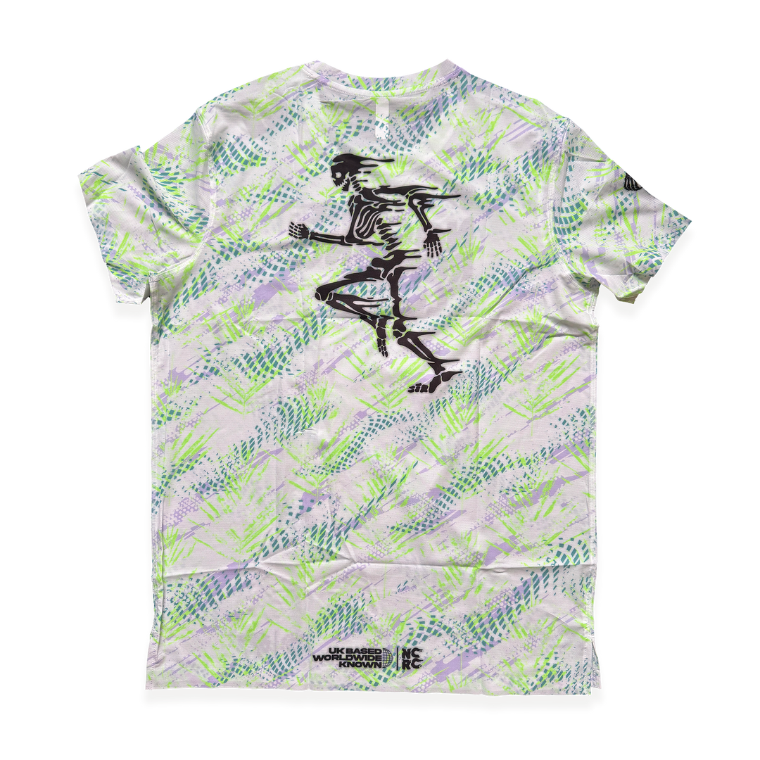 NCRC + : Unisex Fits -  Race Day Tee - White/Jade/Lavender/Fluro Green