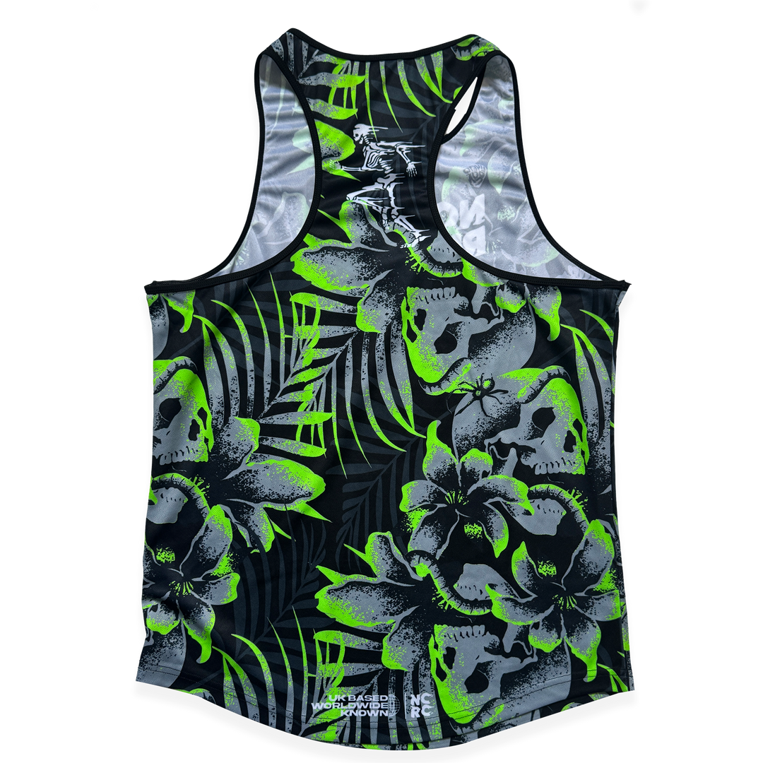 NCRC Unisex Fits: Bad Natured - Training Singlet  - Black/Grey/Fluro Green