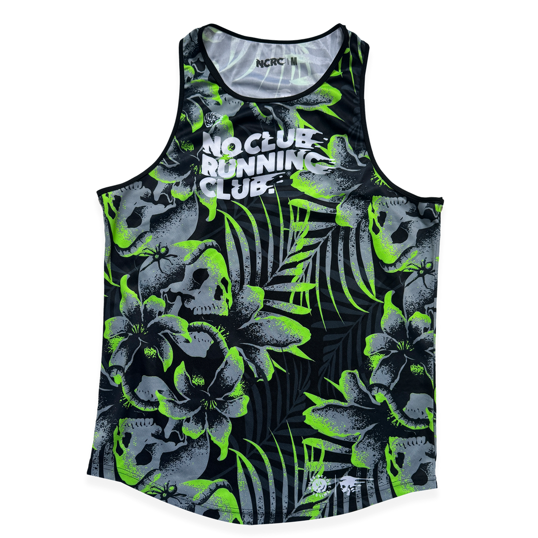 NCRC Unisex Fits: Bad Natured - Training Singlet  - Black/Grey/Fluro Green