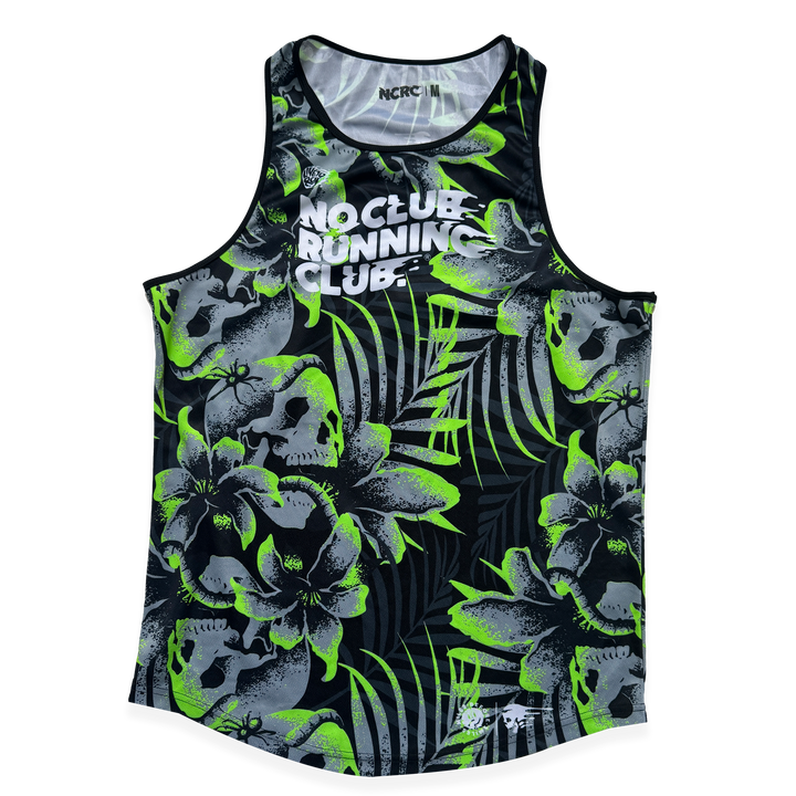 NCRC Unisex Fits: Bad Natured - Training Singlet  - Black/Grey/Fluro Green