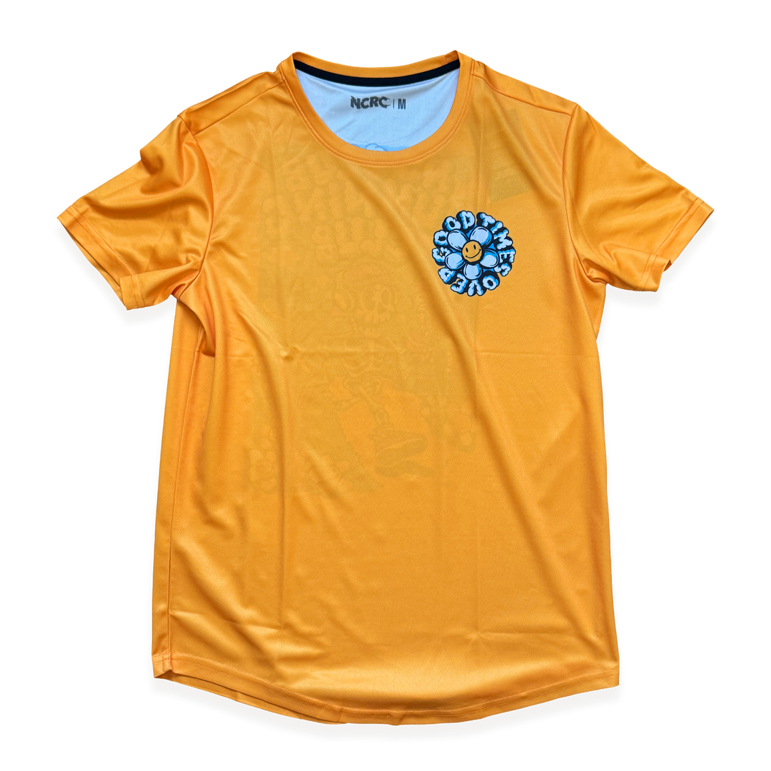 NCRC Unisex Fits: Good Times - Short Sleeve Training Jersey - Orange Sorbet