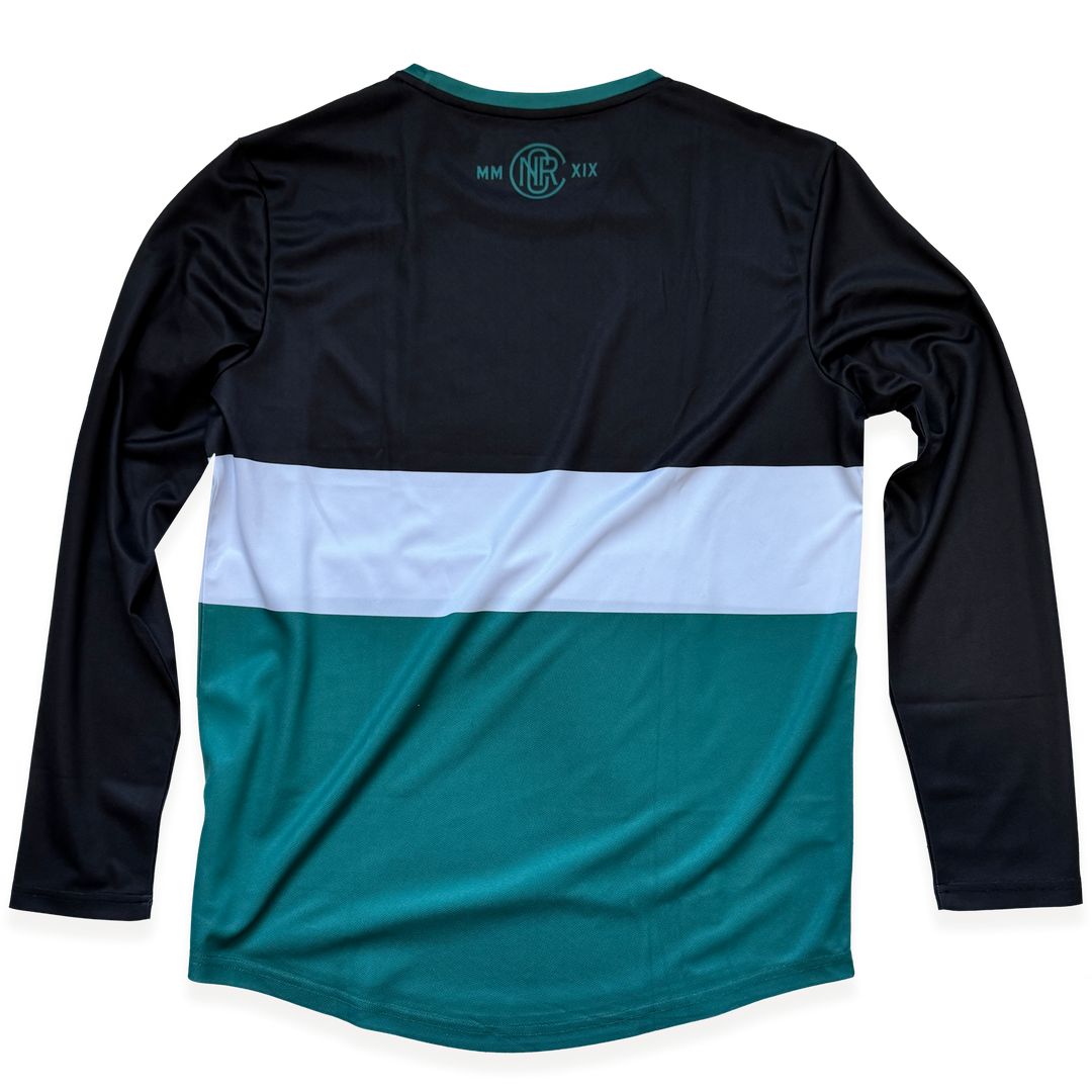 NCRC: Unisex Fits: Heritage 80 -  Long Sleeve Training Jersey - Black/White/Jade