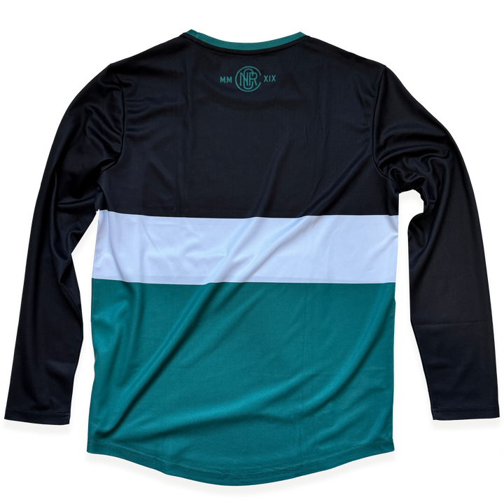 NCRC: Unisex Fits: Heritage 80 -  Long Sleeve Training Jersey - Black/White/Jade