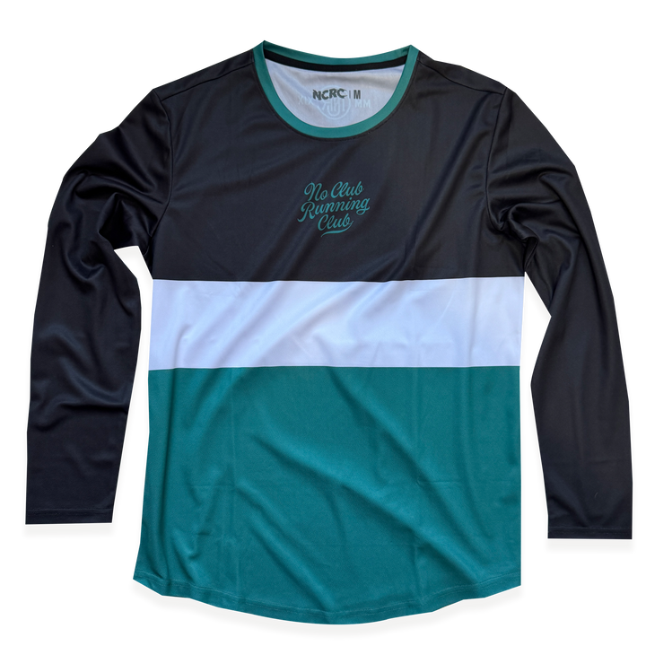 NCRC: Unisex Fits: Heritage 80 -  Long Sleeve Training Jersey - Black/White/Jade
