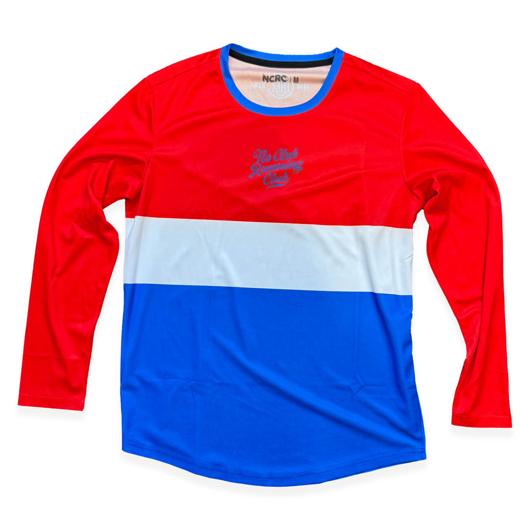 NCRC: Unisex Fits: Heritage 80 -  Long Sleeve Training Jersey - Red/White/Blue