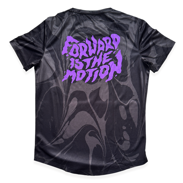 NCRC Unisex Fits: Liquid Motion - Short Sleeve Training Jersey - Black/Grey/Purple