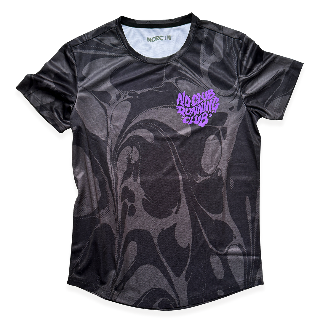 NCRC Unisex Fits: Liquid Motion - Short Sleeve Training Jersey - Black/Grey/Purple