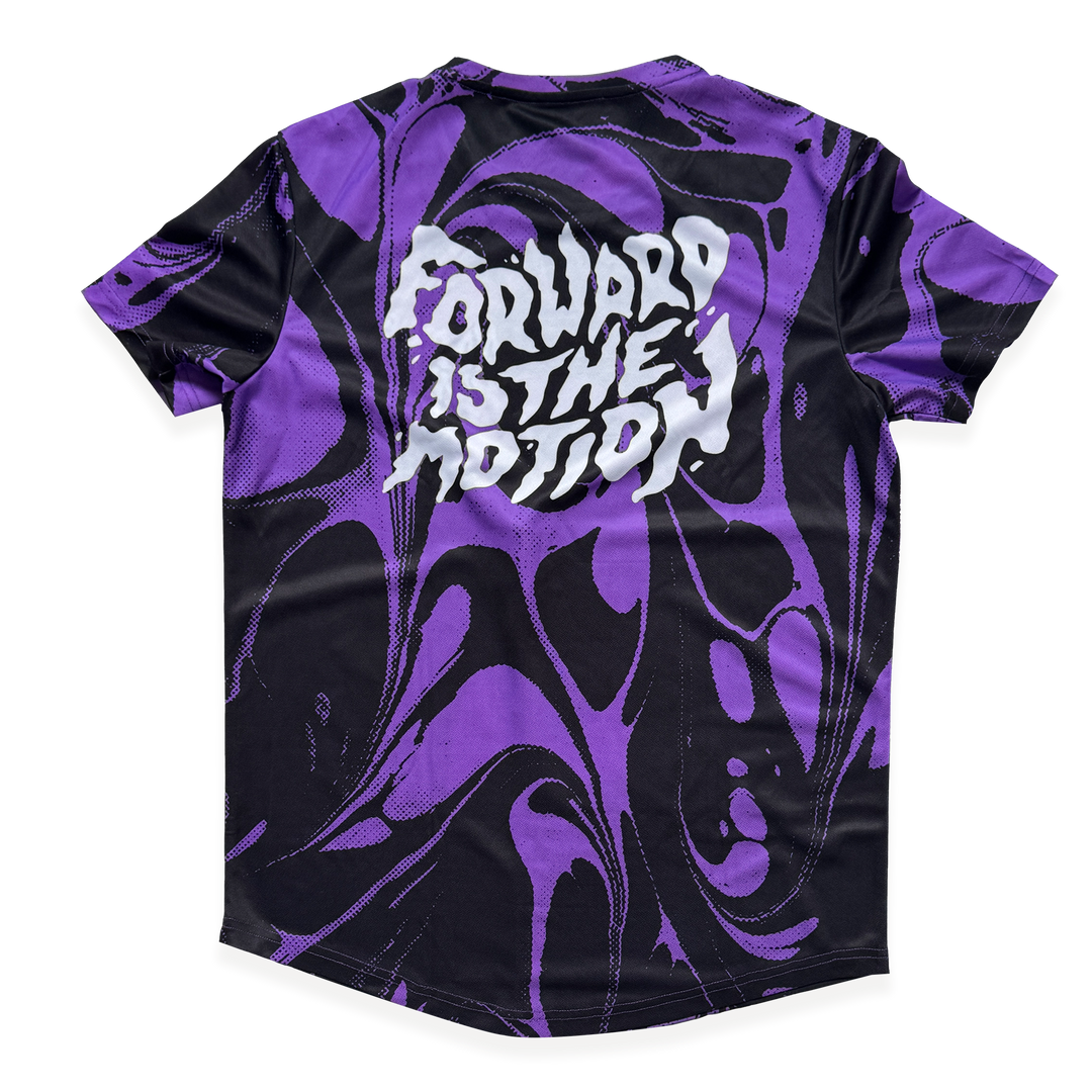 NCRC Unisex Fits: Liquid Motion - Short Sleeve Training Jersey - Purple/Black/White