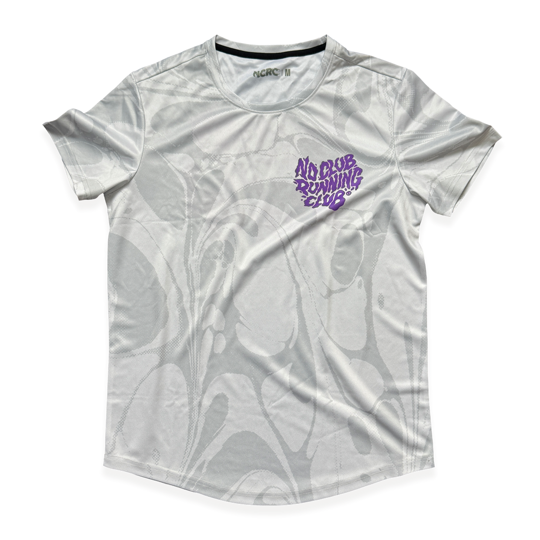 NCRC Unisex Fits: Liquid Motion - Short Sleeve Training Jersey - White/Grey/Purple