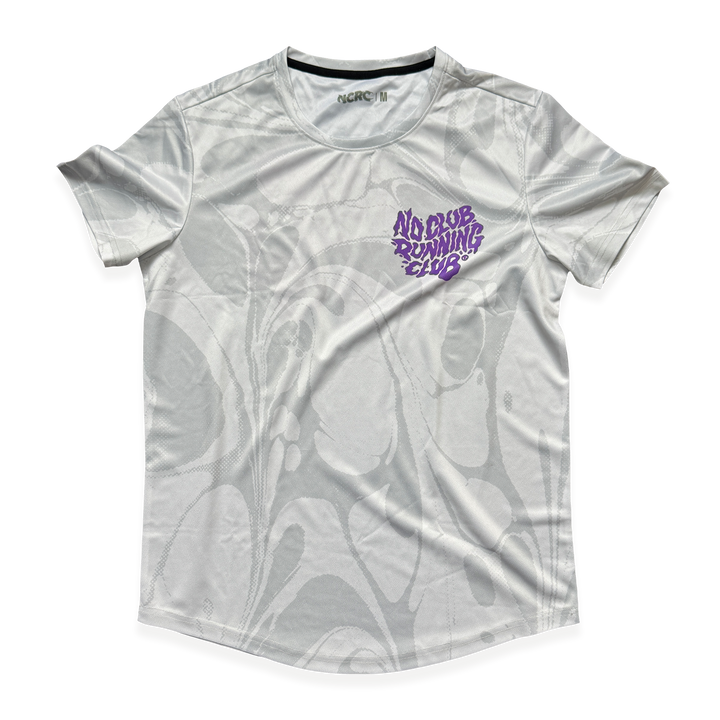 NCRC Unisex Fits: Liquid Motion - Short Sleeve Training Jersey - White/Grey/Purple