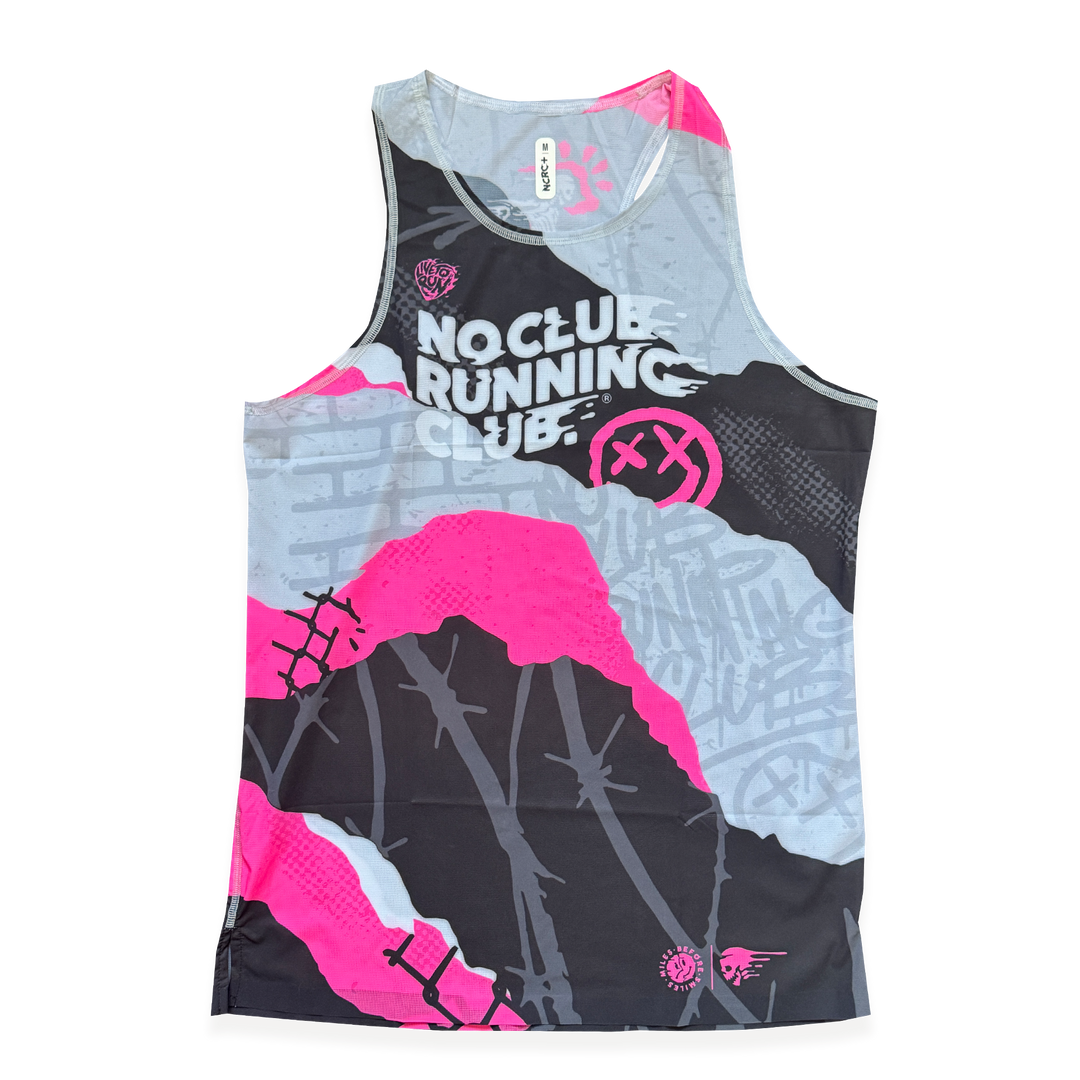 NCRC + : Unisex Fits -  Race Day Singlet  - Tore Up - Fluro Pink & Magenta