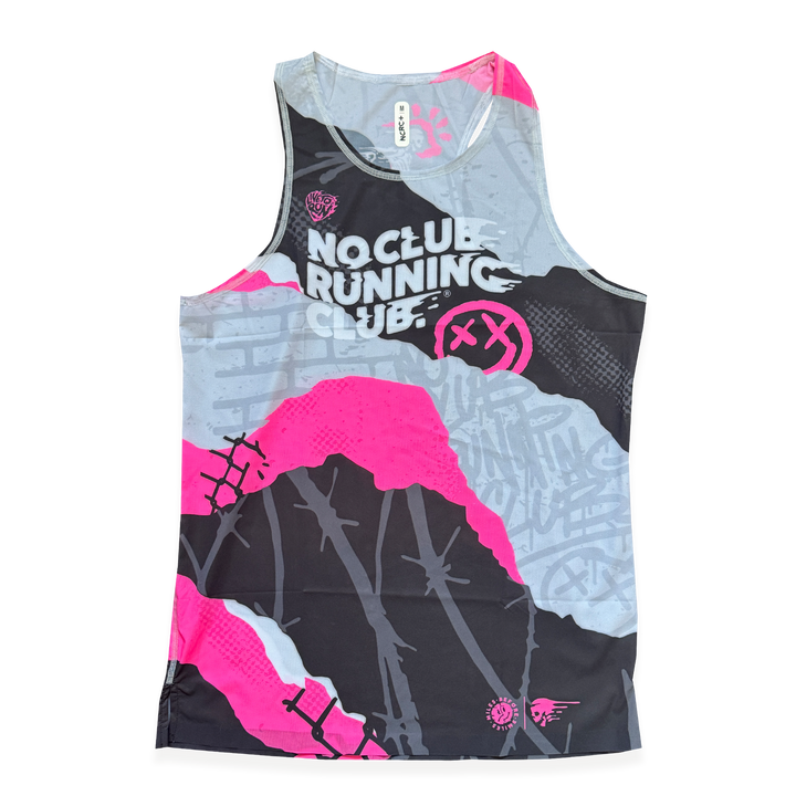 NCRC + : Unisex Fits -  Race Day Singlet  - Tore Up - Fluro Pink & Magenta