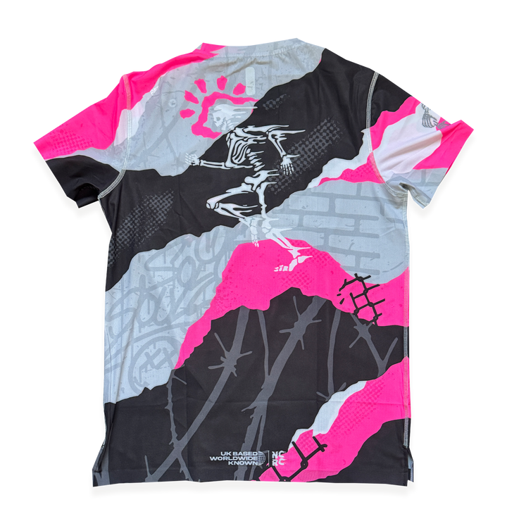 NCRC + : Unisex Fits -  Race Day Tee - Tore Up - Fluro Pink / Magenta