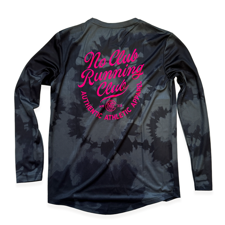 NCRC: Unisex Fits: Heritage Tie Dye -  Long Sleeve Training Jersey - Charcoal/Black/Pink
