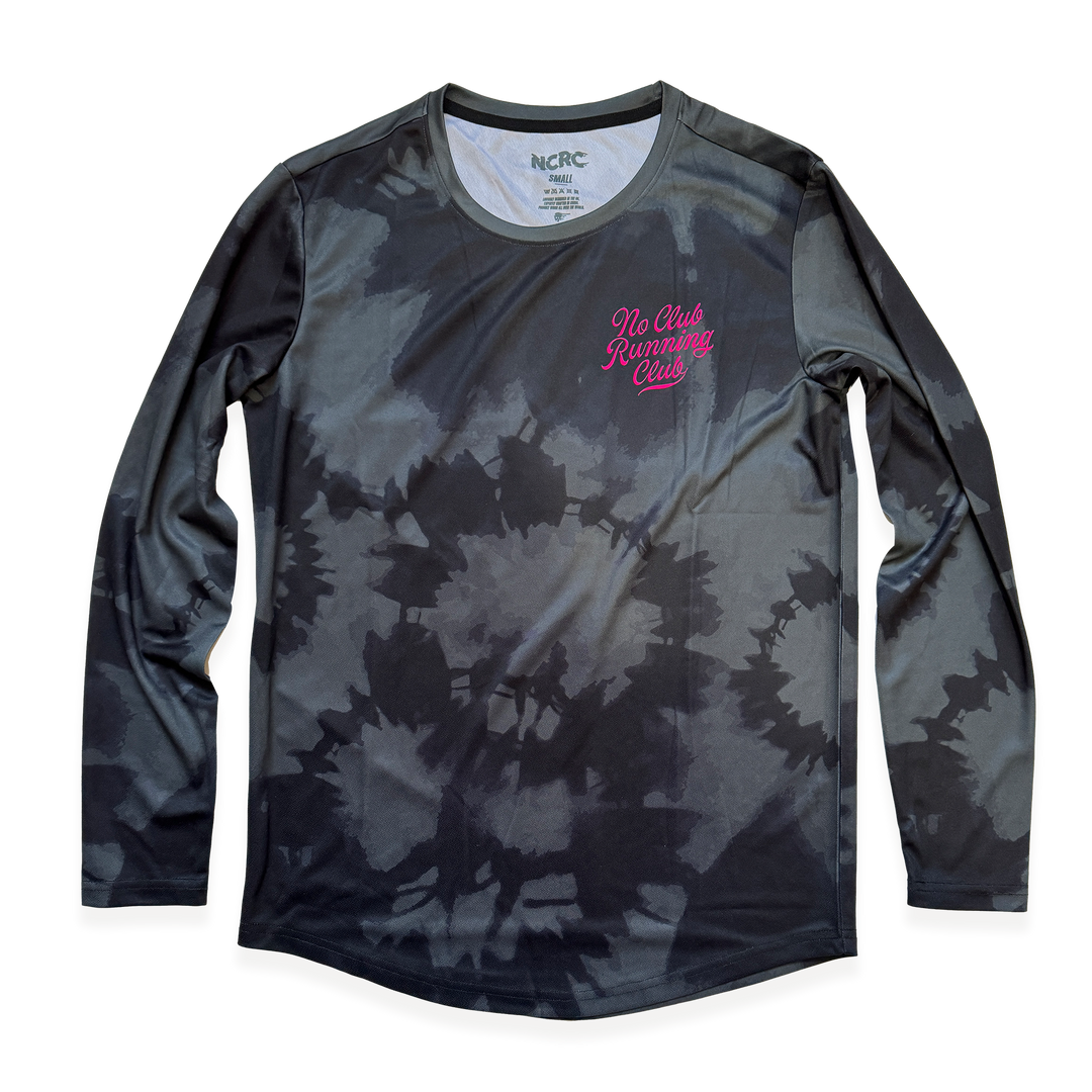 NCRC: Unisex Fits: Heritage Tie Dye -  Long Sleeve Training Jersey - Charcoal/Black/Pink