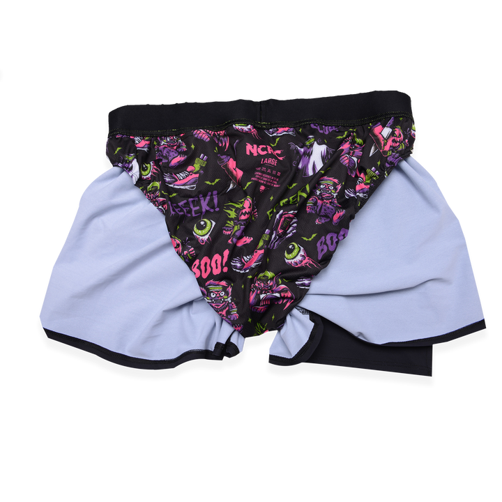 NCRC: Unisex Fits: Spooky Season - Full Pattern Brief Lined Racing Shorts
