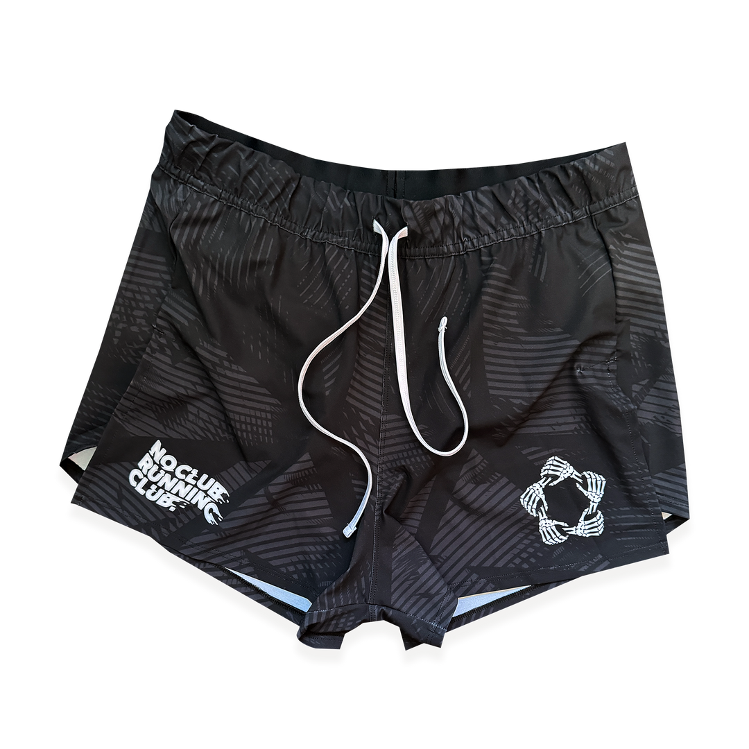 NCRC: Unisex Fits: Essentials V2 -  Brief Lined Split Racing Shorts - Black