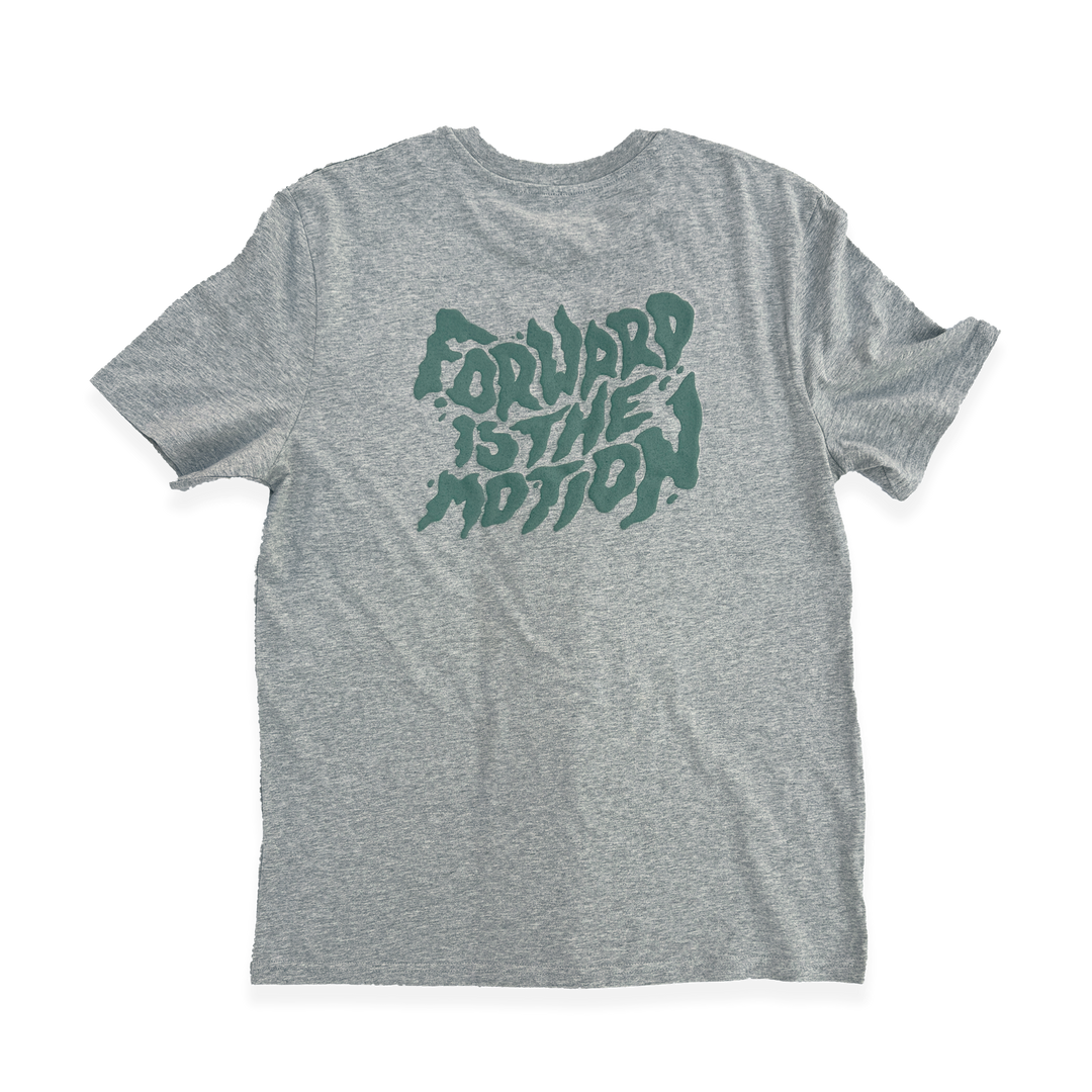NCRC Unisex Fits:  Forward Is The Motion V2 - Light Heather Grey 100% Cotton Lifestyle T-Shirt