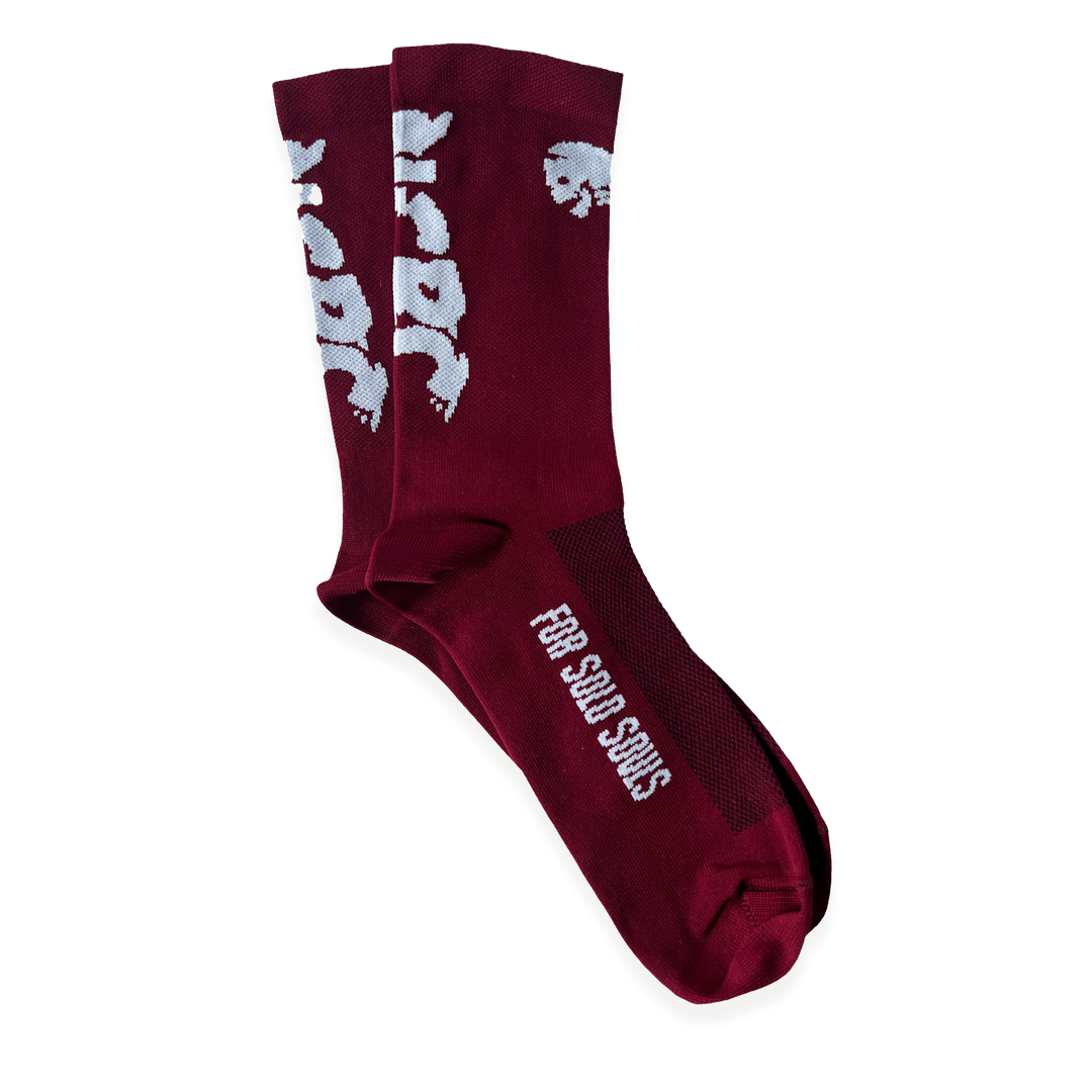 NCRC Running Socks - 2023 - Burgundy